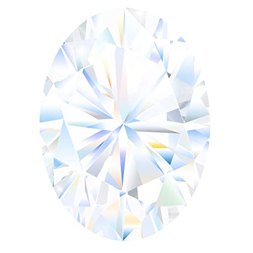 Moissanite Stone, 3.0 Carat 8*10Mm Oval Cut Simulated Diamond Loose Gemstone Gh Color Vvs1 Clarity For Engagement Wedding Ring Pendant Necklace Earrings Jewelry Making With Certificate Of Authenticity #TOP2