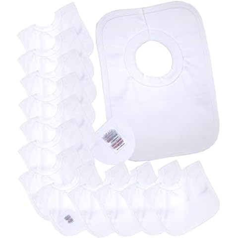 Babyprem 12 Pack Cotton Round Neck Bibs Cover