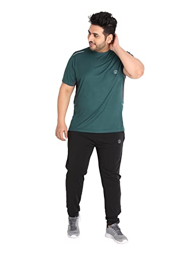 Image of CHKOKKO Men's Polyester Regular Fit Solid Sports T-Shirt