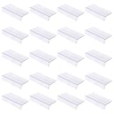 PRETYZOOM Etiquetas de Precio Transparentes 30 Piezas, Soporte Plástico para Exhibición de Precios, 8x4 Cm Ranura Superior, Adecuado para Supermercados, Tiendas y Mostradores