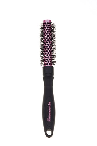 Denman Pink Hair Straightening & Styling Vented Square Barrel Brush for Women –Salon, Professional Brush - Small