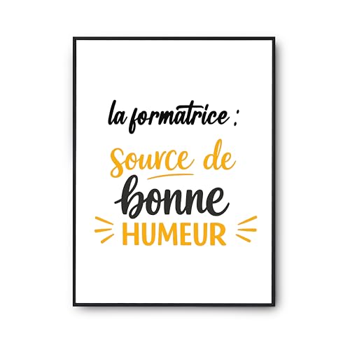 Cadeau humour formatrice - Affiche poster citation pour anniversaire