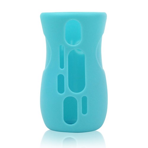 Image of Olababy Silicone Sleeve for Avent Natural Glass Baby Bottles (8 oz, Blue)