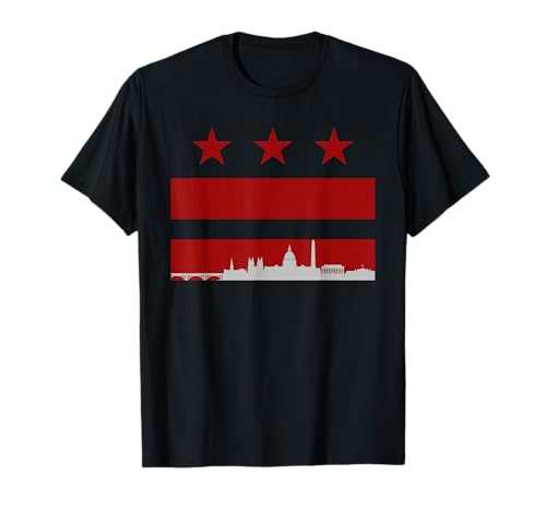 Bandera retro vintage de Washington DC Camiseta