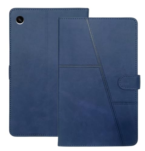 fonfox® flip Cover for Samsung Galaxy tab a9 | Premium pu Leather Magnetic flip case | Slim Stand Cover with auto Sleep/Wake | 360° Protection (Blue)