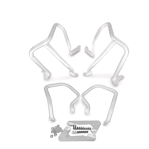 Protection moteur R1250RT crash bar anti-chute avant arrière argent