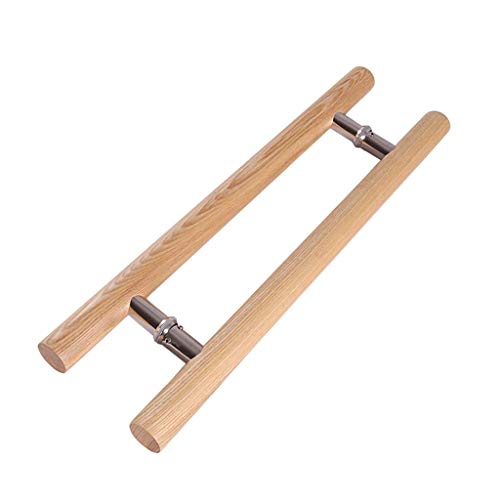 Poignée de porte en verre design push-pull en bois noble 400mm - 2