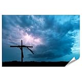 islandburner XXL Bild Poster Kreuz und Gewitter am 