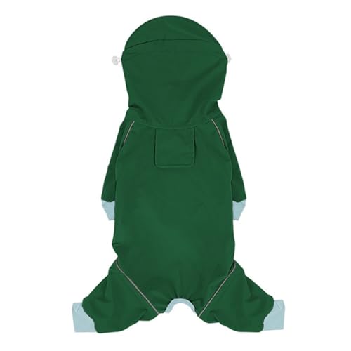 Manteau imperméable pour chien vert S veste coupe-vent à 4 pattes - 2