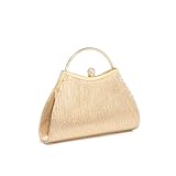 Tmore Evening Purses for Women Sparkly Handbags with Chain Womens Evening Bag for Wedding Party Prom (Gold)