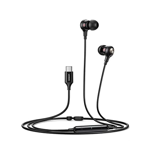 UGREEN USB C Hörlurar med Kabel och Mikrofon In-ear USB C Headset Kompatibel med iPad Pro, Xiaomi 10 Pro, Pixel 3, Xperia 5, Galaxy S20 etc.