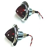 (2) Custom Baby Bullet Tail Lights - Stop/Turn/Tail - Red/Red - Hot Rat Street Rod