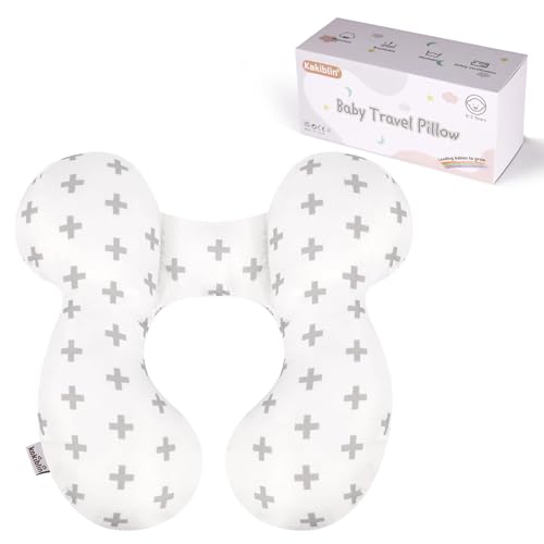 Image of KAKIBLIN Baby Travel Pillow, Upgraded Baby Neck Pillows for Car Seat, Infant Neck Support Pillow for Head and Neck,Newborn Head Support for Car Seat,Pushchair
