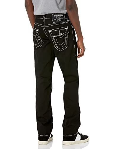 True Religion Męskie Ricky Super T Straight Leg dżinsy, Body Rinse czarne, 50