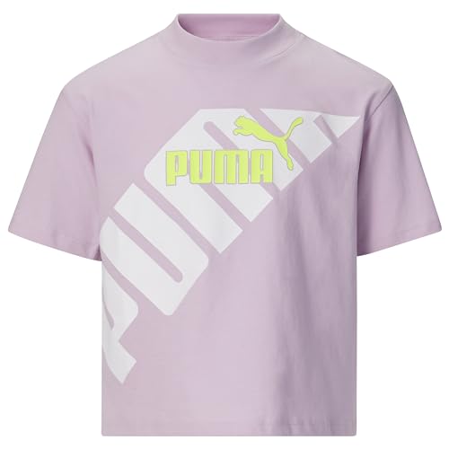 Image of Puma Girls' Short Sleeve T-Shirt, Fashion Prints & Colors, Soft and Comfortable