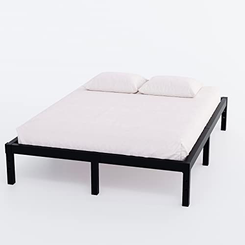 Minimalist Studio Metal Bed Frame – Heavy Duty Mattress Foundation With Anti-Slip Steel Slat Support, Durable Platform Base With Underbed Storage, Easy Assembly (King) #TOP2