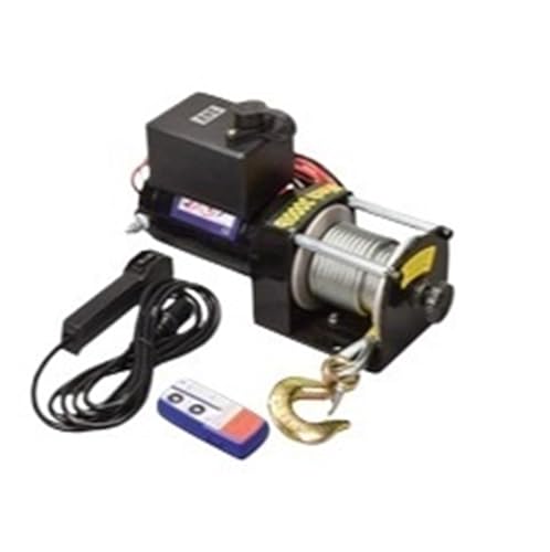 Treuil électrique 3000lb 12V câble acier et télécommande pour remorquage ATV
