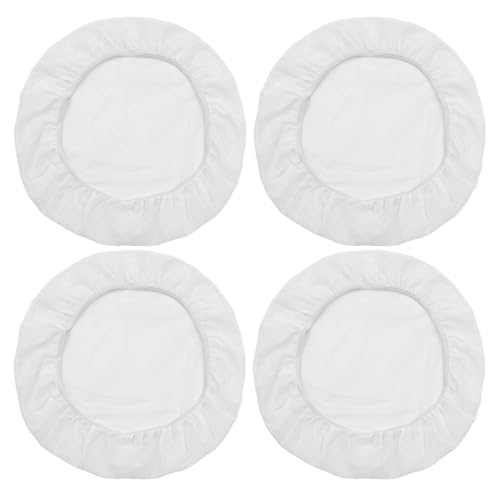 Ipetboom 4 Piezas Gorra De Malla De Algodón Transpirable Redecillas Para Comida Gorro De Chef De Cocina Elástico Redecilla Para Cocinar Gorras Abombadas Red De Nailon Blanca