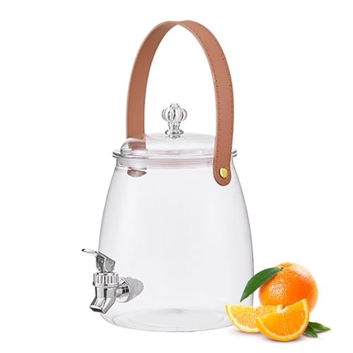 Frigorífico - Dispensador de bebidas con boquilla, dispensador de bebidas frías, recipiente para jugo de alimentos, gran capacidad, jarra de té, zumo, jarras para viajes, pícnic, exterior, cocina