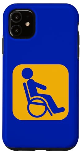 Custodia per iPhone 11 Handicap Simbolo Classico Blu e Bianco