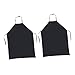 jojofuny 2pcs Black Waist Apron Professional Bib Apron Heavy Duty Aprons Water Resistant Apron Dishwasher Apron Baking Apron Waitresses Apron Black Sarong Waterproof Apron Water Proof