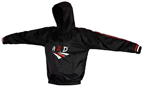 ARD Heavy Duty Sweat Suit Sauna Exercise Gym Suit Fitness, Weight Loss, Anti Rip Hooded (XL)