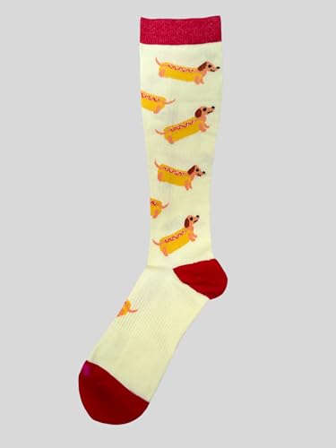 Vix Cute & Comfy Everyday Viscose Compression Socks 15-20 mmHg, Wiener Dog4