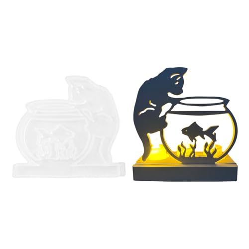 Moldes de resina, diversión creativa, fácil de desmoldar, molde adorable para resina y candelabro, para decoración del hogar, oficina, artesanía, cumpleaños