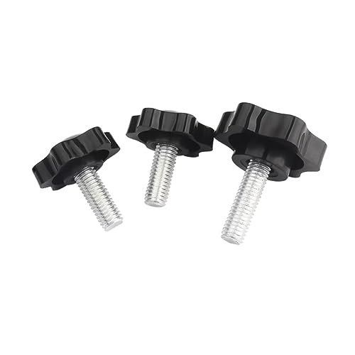 SYDARSYN Thumb Screws Hex Star Head Knurled Thumbscrew Grip Knobs Clamping Screw M4x25mm (10 pcs), Black - Image 3