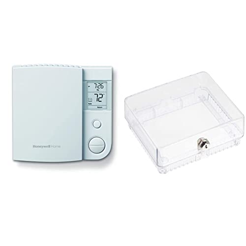 Honeywell Home RLV4305A1000 5-2 Day Programmable Thermostat for Electric Baseboard Heaters + CG511A Medium Thermostat Guard