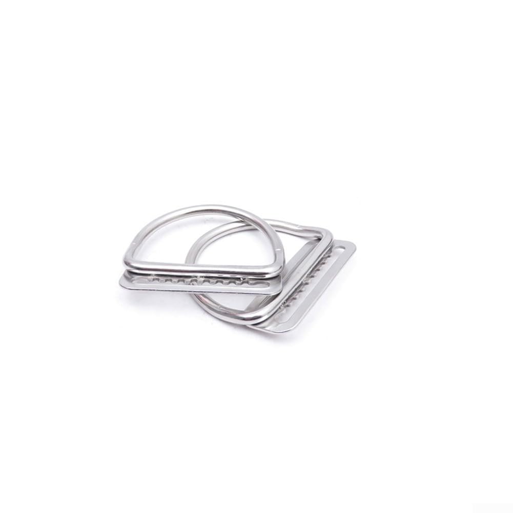 316 Stainless Steel D-Ring for Seatbelt - Ideal for Diving Sidemount (2pcs) - 2