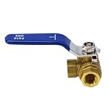 Valvola a sfera in ottone a 3 vie, filettatura interna con foro L/T per acqua, olio, gas, valvola a sfera fissa da 1,6 MPa, standard ISO 228, dimensioni da 1/4" a 1" (tipo DN8 T)