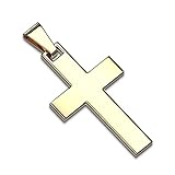 kettenanhänger edelstahl männer ★ Kreuz Anhänger für Hals-Ketten in 4 edlen Farben (Silber, Schwarz, Gold oder Roségold) ★