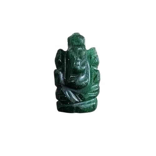 Image of Soulwise Natural Jade Crystal Ganesha Idol (1 Inch) | Hand-Carved Lord Ganesha Statue for Prosperity, Wisdom, Luck & Success | Healing Crystal Home Decor, Meditation & Gifting Showpiece
