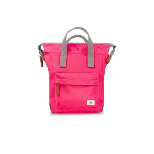 Image of ORI LONDON Small Tote Bag Backpack - Nylon Tote Backpack for Women & Men with Wide Mouth, Chunky Zippers, Multiple Pockets, Adjustable Straps - The Bantry, Sparkling Cosmo Backpack, 12.6x9x4