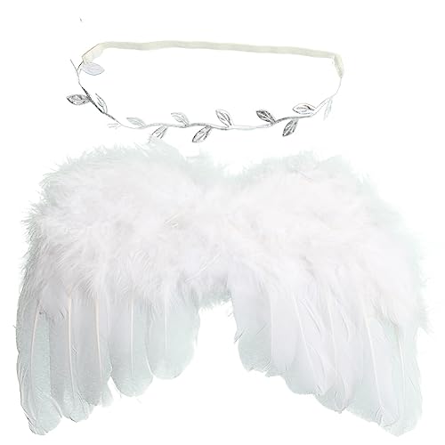Infant Angel Wing Baby Angel Feather Wings Baby Photo Props Chic Leaf Headband Baby Newborn Photography Angel Wings