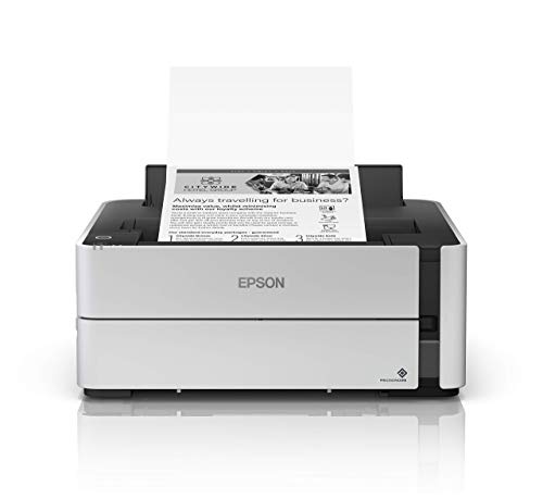 Epson EcoTank ET-M1170 Wireless Monochrome Supertank Printer with Ethernet PLUS 2 Years of Unlimited Ink*,White