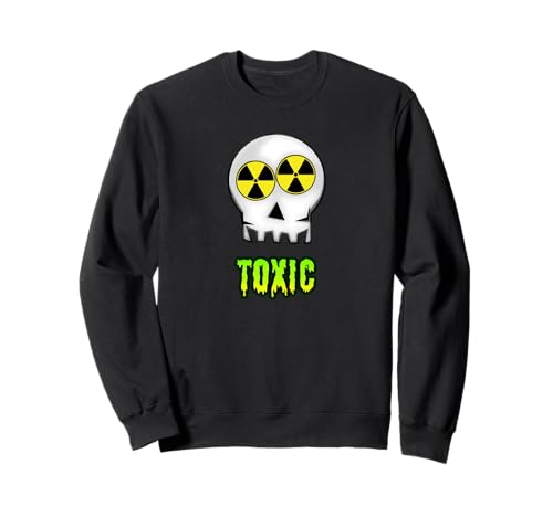 Yeux Radioactifs Toxiques en Forme de crâne – Graphique de Danger Gothique Sweatshirt