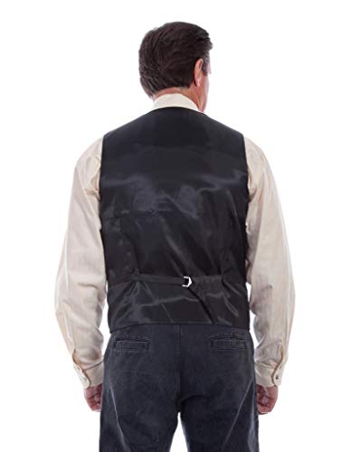 Scully Mens Grey Polyester Mini Herringbone Vest2