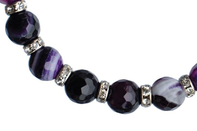 Purple Agate 8mm Rosary Bracelet3