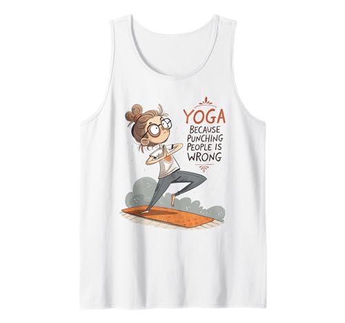 Yoga perché prendere a pugni le persone è sbagliato Gli amanti dello yoga Yoga divertente Canotta