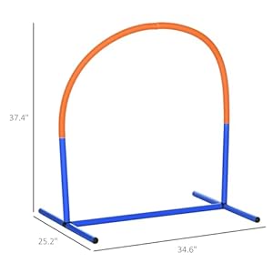 Pawhut dog agility training equipment 4 piece dog agility course for old dogs with carrying bag outdoor use blue   cucciolini doodles