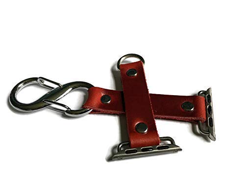 Artisan Made Handcrafted Band, Leather Strap for Apple Watch, Red Horween Leather