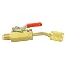 Équipement de réfrigération - Robinet à bille d'arrêt manuel en laiton à arc 1/4 po R12/R134A/R410A pour équipement de réfrigération(rouge)