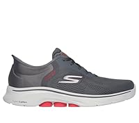 Skechers Men's Hands Free Slip-Ins: Gowalk 7 Lace-Up Sneaker, Valin - Charcoal/Red, US 12