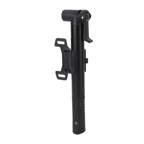POENVFPO High Pressure Small Pump, Portable Universal Air Nozzle Aluminum Alloy Hand Pump for Road Mountain Bikes (Black)