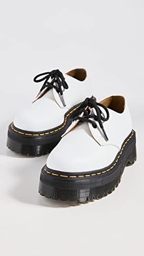 Dr. Martens Unisex 1461 Quad Oxford, White Polished Smooth, 14 US Men | Image 3