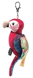 Plüsch Papagei Macaw ist ca. 9 cm groß, hat ein rot-blaues Fell, wurde in fachmännischer, liebevoller Handarbeit hergestellt und ist daher einzigartig, so wie jedes Schmusetier von Steiff