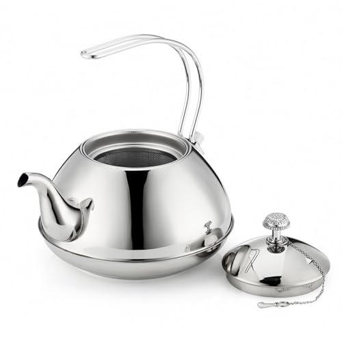 Kettle with Infuser, Camping Coffee & Tea Pots, Stove Teapot, Household Stainless Steel Teapot(1.5L)