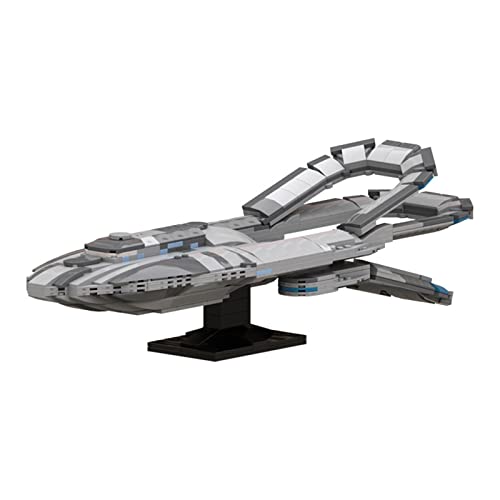 Bausteine-Set 757 Teile MOC-117976 USS Orville ECV-197 Nano-Mikro-Bausteine Mini-Konstruktionsspielzeug-Set Spielzeug Lernspielzeug Geschenk Für Erwachsene Kompatibel Mit Lego 42.6 * 12.8 * 12.2cm Cover